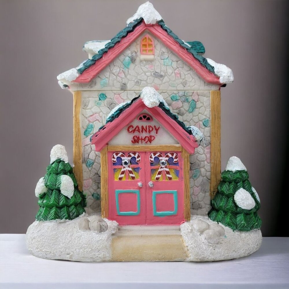 Nestle Alpine Village Jar 6324 Toll House Empty Vtg Collectible Candy Shop‎ Snow